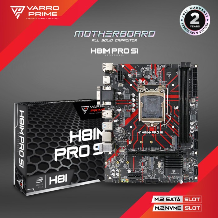 NEW MOTHERBOARD H81M PRO S1 VARRO PRIME GAMING