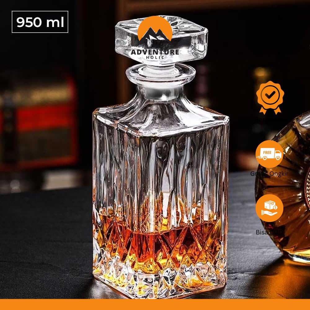 OEIEN Whisky Decanter Glass Bottle Liquor Scotch Luxury 950ml - EJ50HF