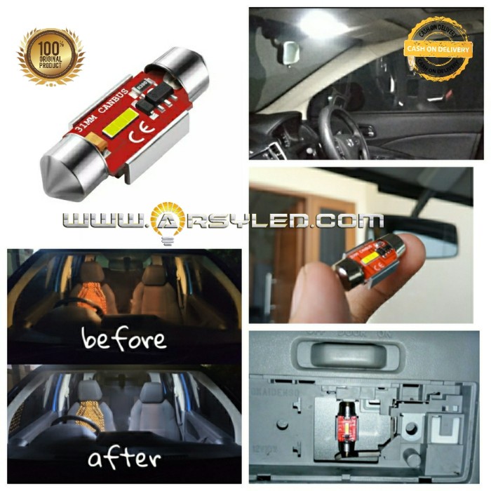 Lampu Led Plafon Mobil Kabin 31 Mm Heatsink Avanza Xenia Calya Agya