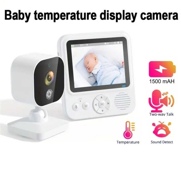 Kamera Pengintai Monitor Bayi Cctv Two Way Talk 2.8 Inch 1500Mah