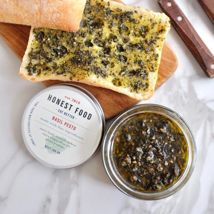 

terbaru !!! basil pesto honestfood - selai basil pesto, saus pasta, bahan masakan dressing sauce