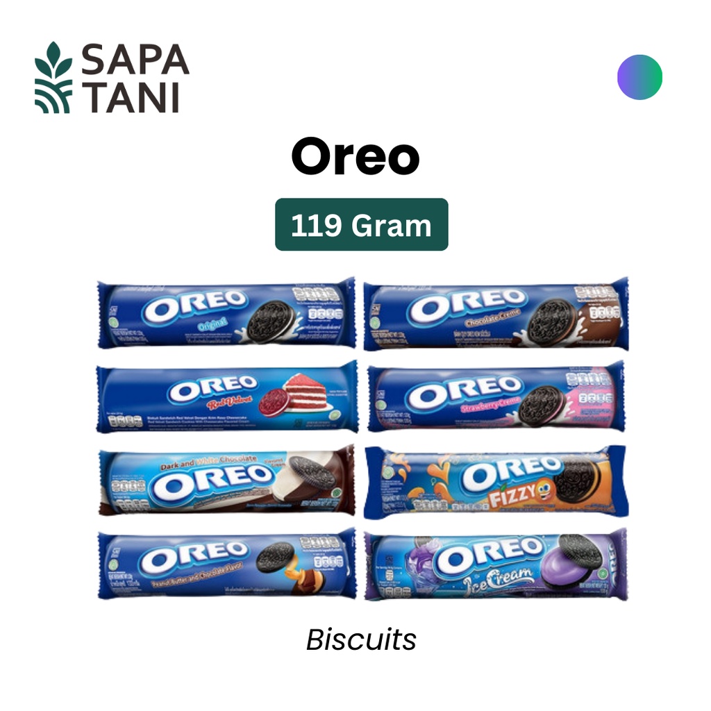 

Oreo 119 gram Sapatani Biskuit Cokelat dengan Cream Lembut
