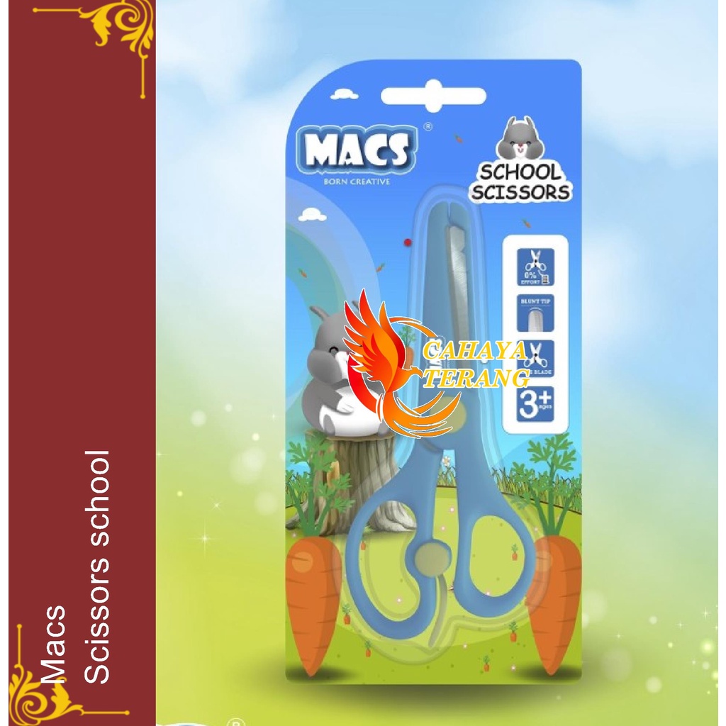 

Macs Gunting Sekolah Biru School Scissors Blue Macs Born Active Gunting Promo