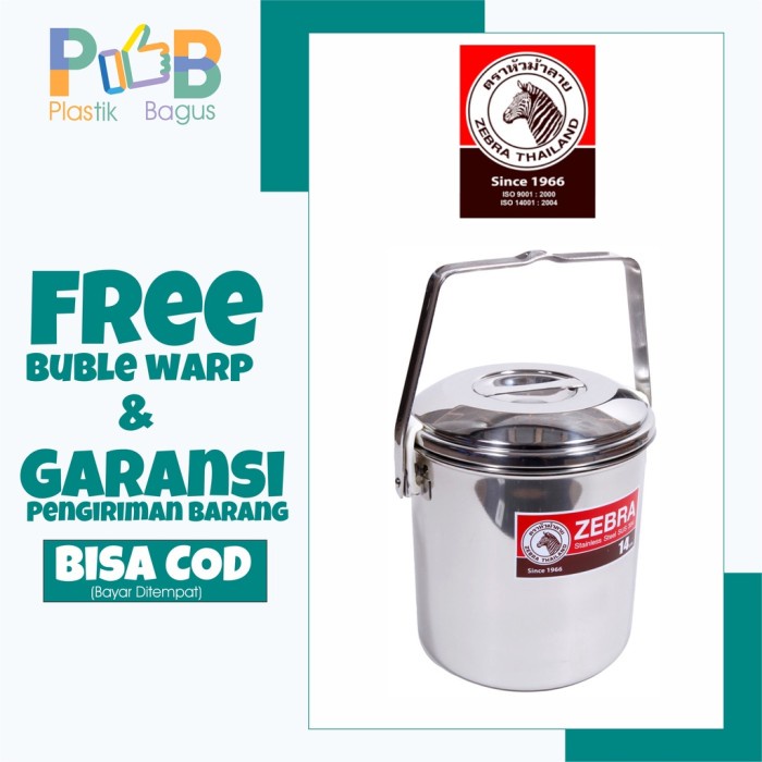 rantang tunggal stainless steel 14 cm zebra 151614