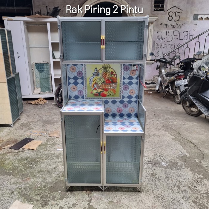 Rak Piring 2 Pintu Aluminium