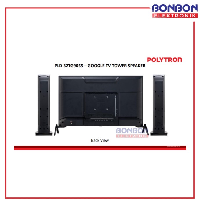 Polytron Led Smart Tv 32 Inch Pld 32Tg9055 / Cinemax Google Tv 32Tg9055 Tower Speaker