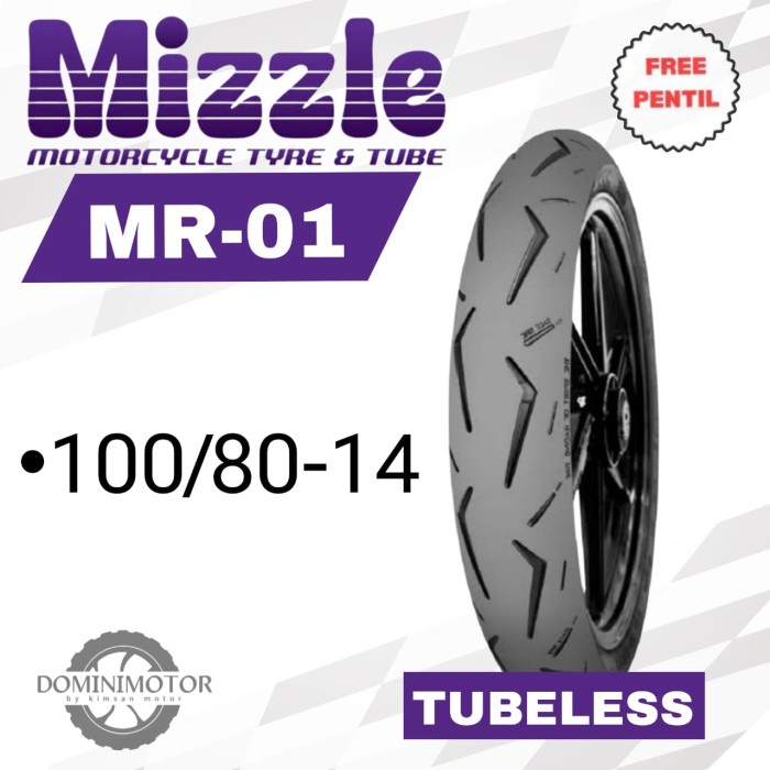 Mizzle Mr 01 100/80 Ring 14 Tubeless Soft Compound Ban Motor Ring 14 Tubeless