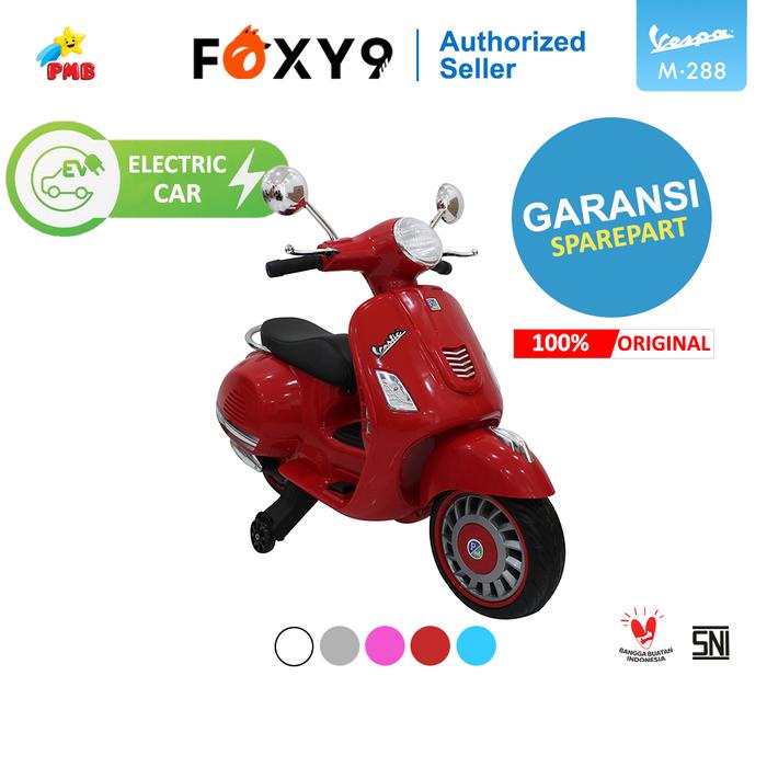Terlaris- Motor Aki Anak Besar Pmb M288 Vespa Matic Mainan Motor Anak