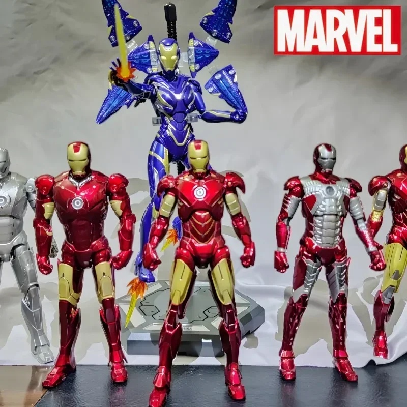 HAL Morstorm E-model Marvel Iron Man Mk49 50 46 47 43 Mk7 Iron Spiderman Deluxe 1/9 Scale Action Fig