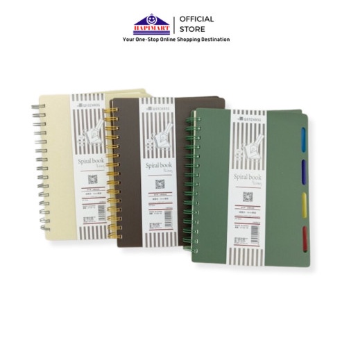 

Notebook A5 Buku Tulis Spiral Motif Aesthetic Garis Buku Catatan