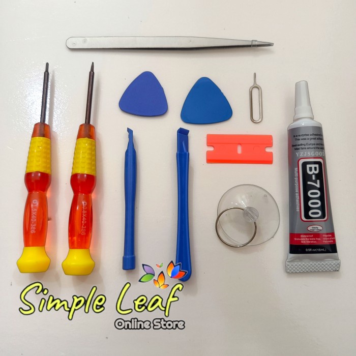 PAKET SERVIS HANDPHONE OBENG SET LEM LCD PENJEPIT LCD HP