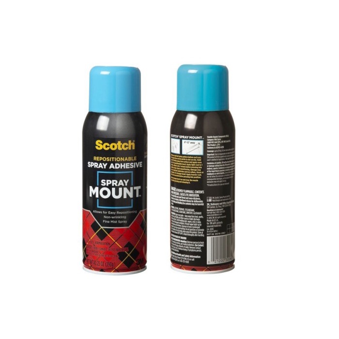 

3M SPRAY MOUNT REPOSITIONABLE ADHESIVE / LEM SPRAY SEMPROT