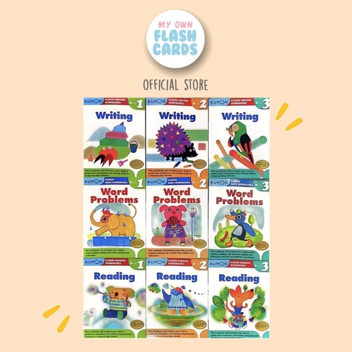 

TERBARU Kumon Writing Workbooks Word Problems Reading Buku Edukasi Impor Anak PROMO!
