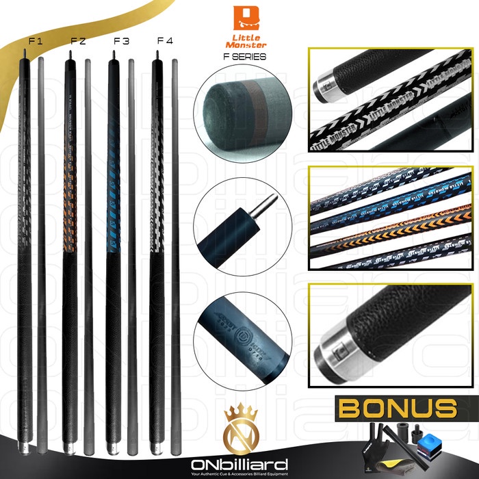 Little Monster F Series Carbon Cue Stick Play Stik Billiard Biliar