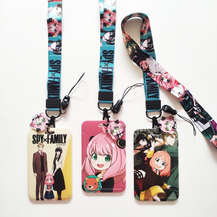 

ID Card Holder Name Tag Lanyard Kalung Kartu Anime Spy x Family Anya 2 Kode 798