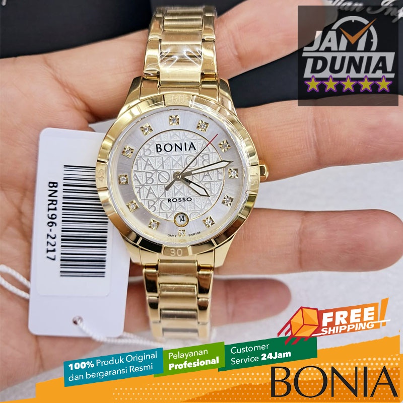 JAM BONIA ORIGINAL - BONIA BNR196 2217 ROSSO BNR 196 2217 BNR196-2217 JAM TANGAN WANITA CT ST B086