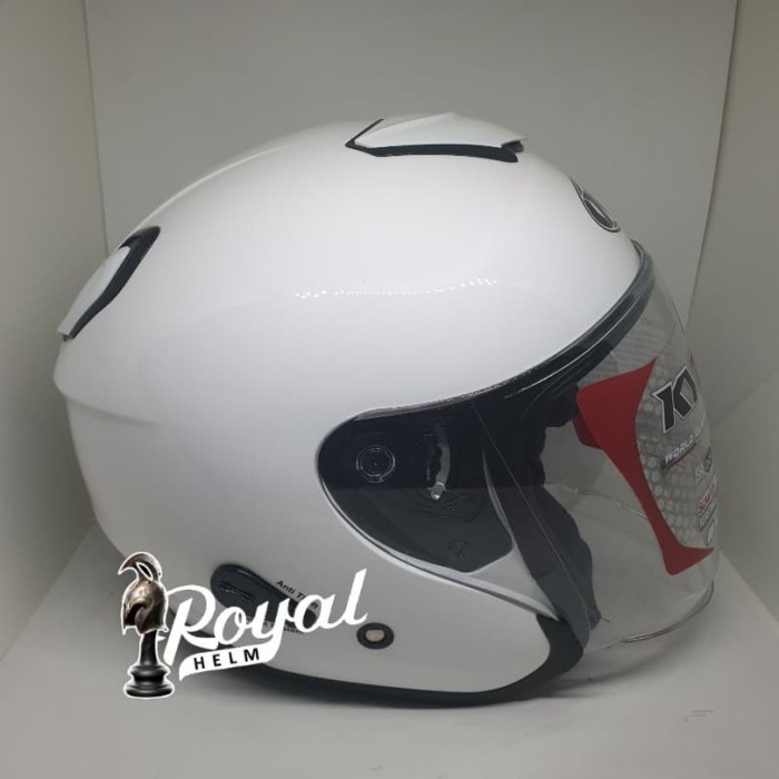 Helm Kyt Kyoto Solid White / Putih Size M