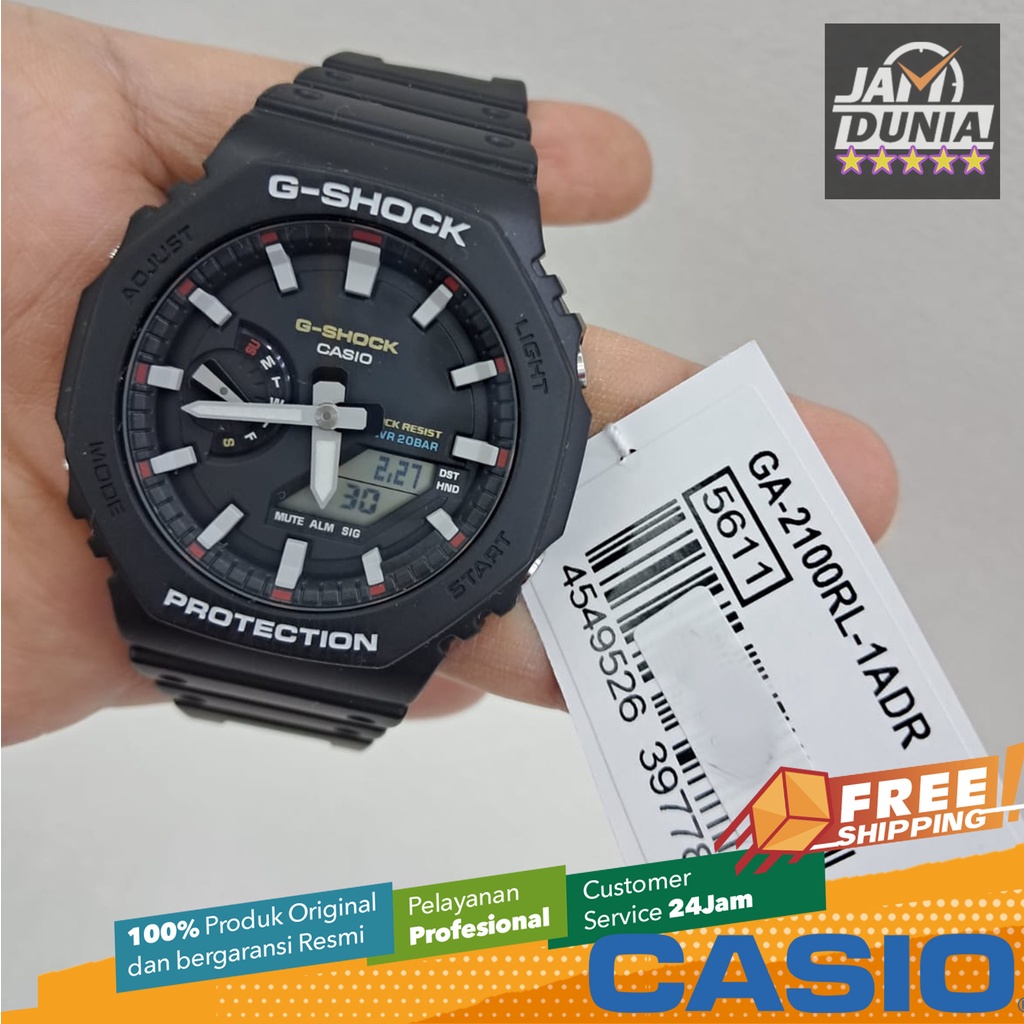 CASIO ORIGINAL G-SHOCK G SHOCK GSHOCK ICONIC STYLES GA-2100RL-1A GA 2100RL 1A 2100RL GA2100 JAM TANG