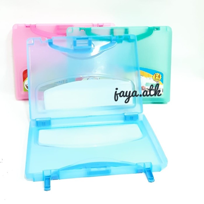 

MAP PLASTIK TENTENG FOLIO F4 KOTAK TEMPAT PENYIMPANAN BOX FILE HCB-F4 Kode 370