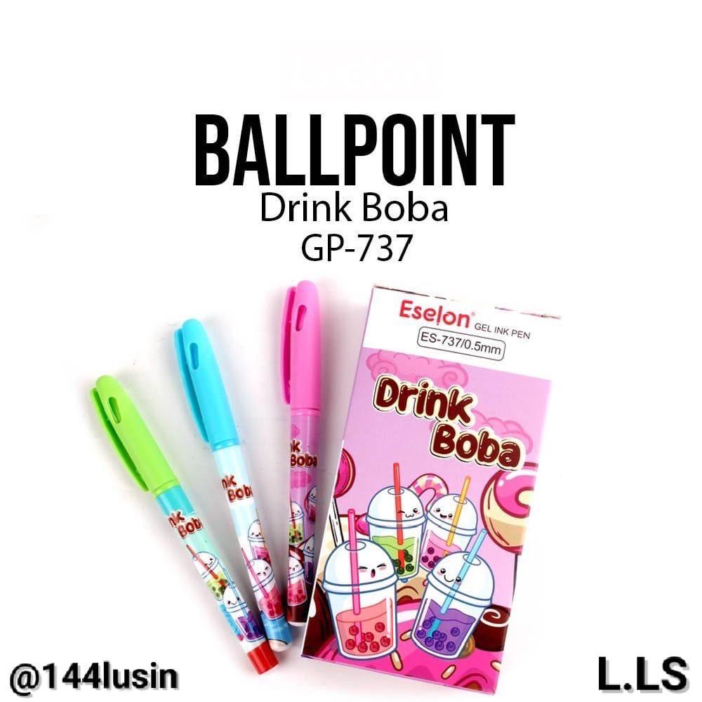 

Gel Pen Korea DRINK BOBA Isi 12 Pcs