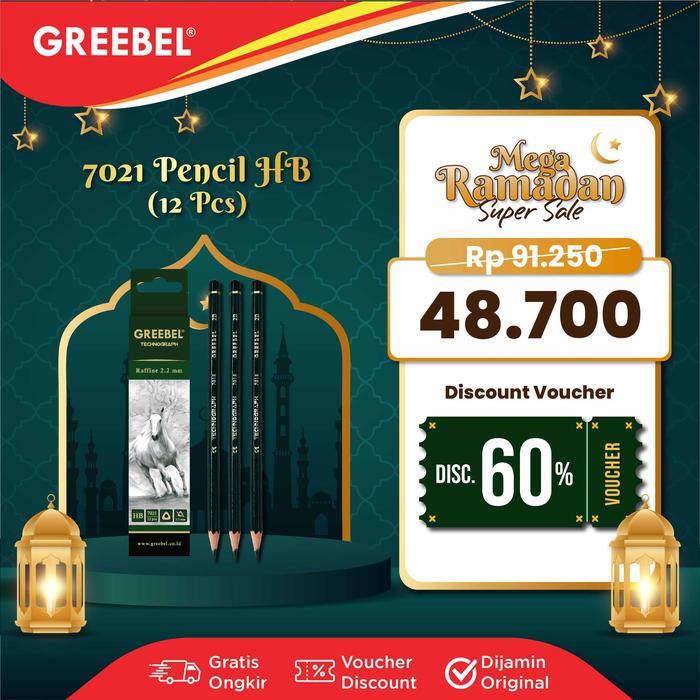 

GRATIS ONGKIR GREEBEL Pensil Pencil Kayu HB (7021 12PCS/SET) / Pensil Gambar Pensil Tulis Ujian