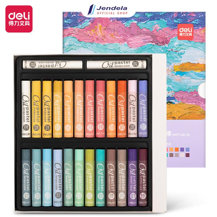 

MURAH Crayon Oil Pastel Deli Krayon Minyak 24 Warna Untuk Sekolah ATK HM714B
