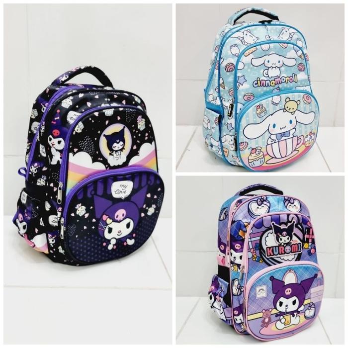 

NEW Tas Ransel Sekolah - Kotak Pensil KUROMI CINNAMONROLL MELODY PAUD - TK - SD 12" - 15" - 18
