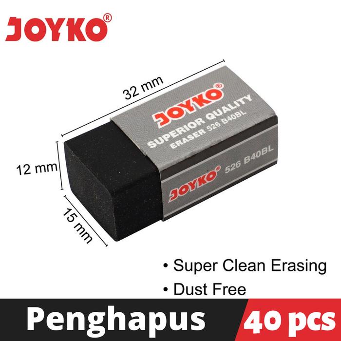 

OBRAL Penghapus Pensil Joyko 1 pack isi 40 pcs 526 B40BL Alat Tulis Sekolah Koreksi
