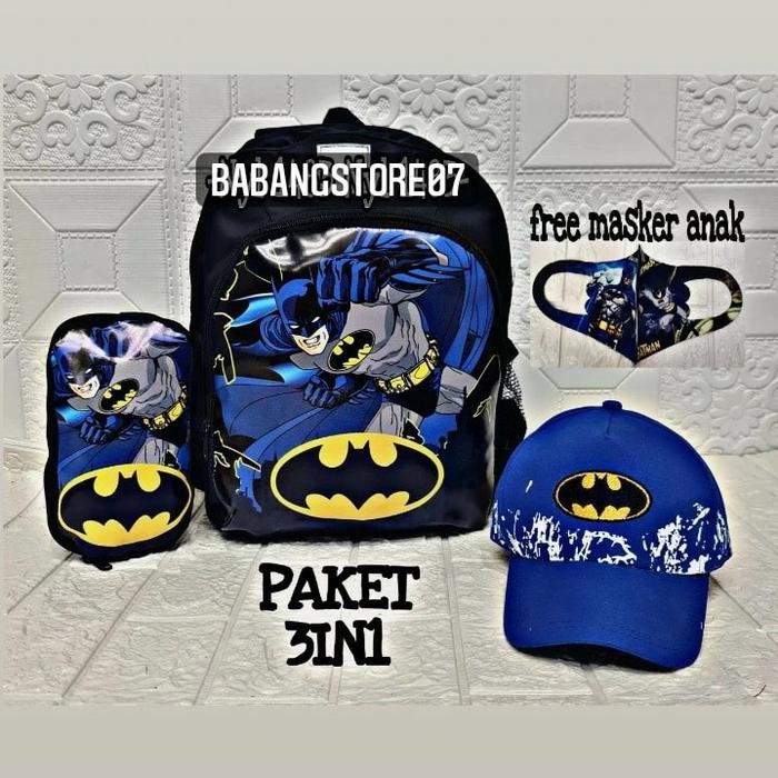 

MURAH Tas Sekolah Anak laki-laki perempuan dapat tempat pensil dan topi ransel sekolah TK SD Tas