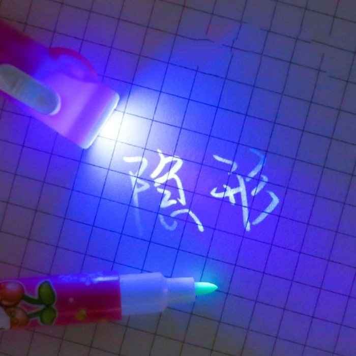 TERLENGKAP (Pen) Pulpen Ajaib 2 In 1 Dengan Lampu Senter Uv Led Untuk Sekolah /
