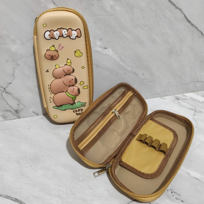 

TERLENGKAP Kotak Tempat Pensil Lucu Capybara Sekat Pouch / Pencil Case Cute School Sekolah