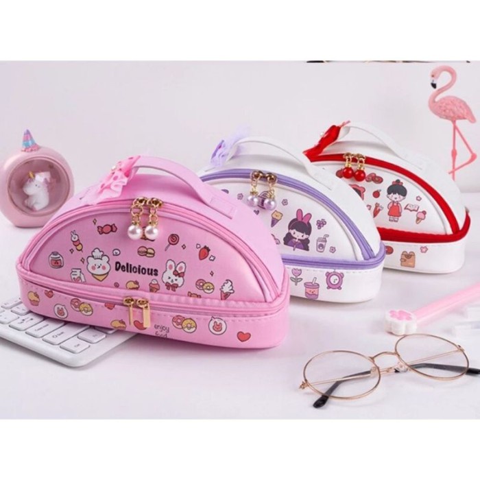 

MURAH KOTAK PENSIL ANAK SEKOLAH LARGE CAPACITY MULTIFUNGSI MOTIF GRIL PC500