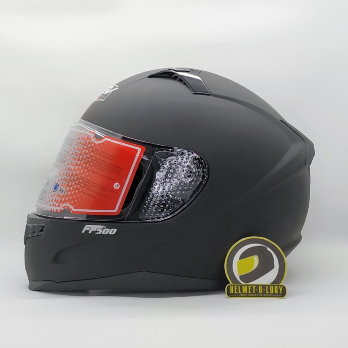 Rsv Ff500 Black Doff Ff 500 Helm Full Face Ddring Flat Visor