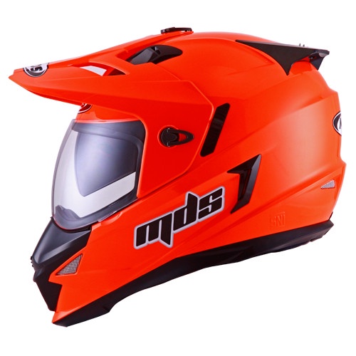 Helm Mds Super Pro Supermoto Cross Full Face Moto Orange