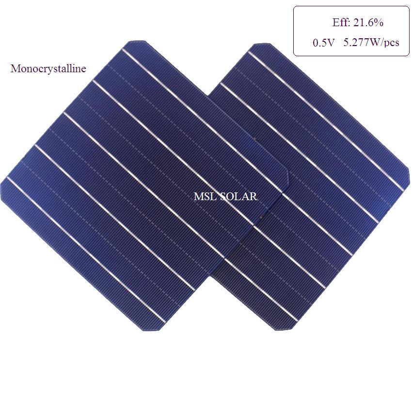 MONC Monocrystalline solar cell 21.6% highly efficiency 0.5V 5.35W A grade solar battery cell solar 