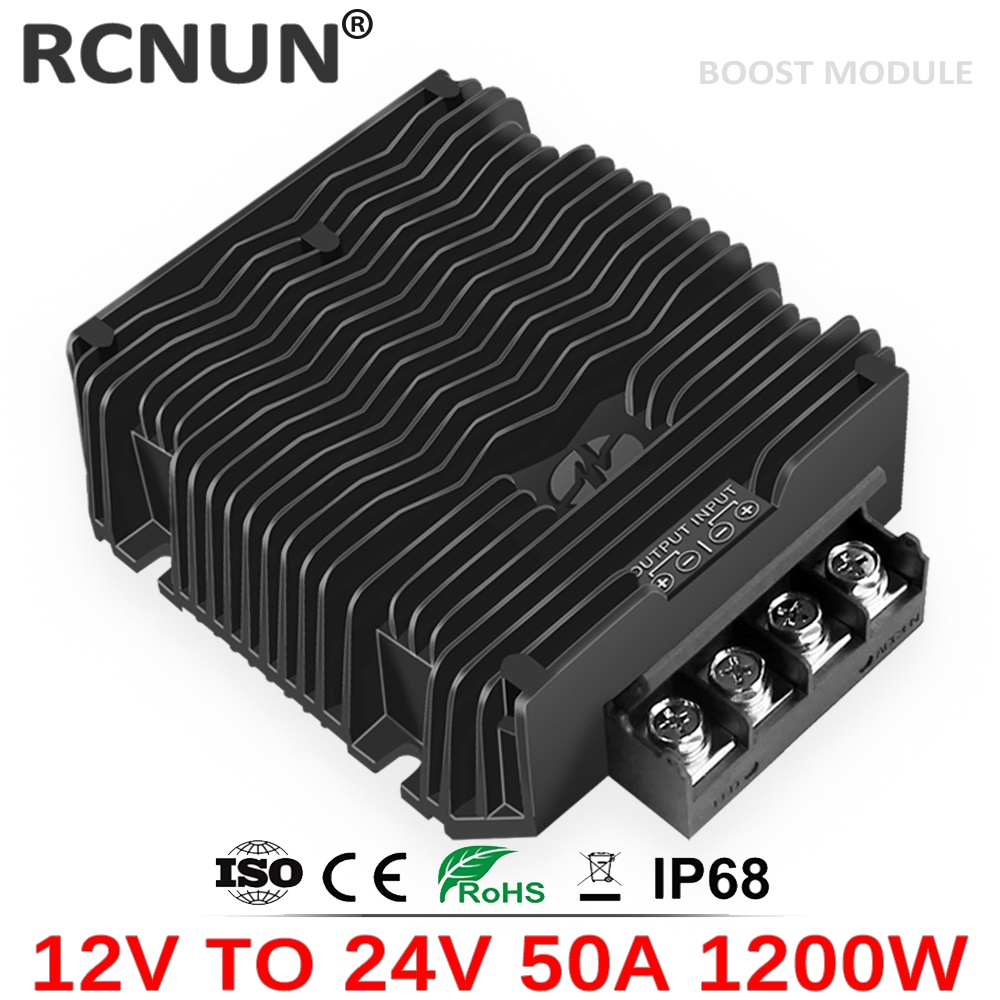 MONC 10-20V 12V to 24V 48V 20A 50A Step-up DC DC Converter 12V-48V Voltage Regulator Booster Car Tru