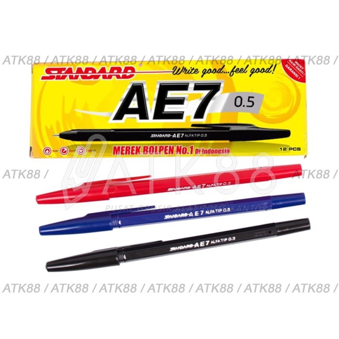 

TERBARU! Ballpoint / Pulpen Standard AE7 1 Pack / 12 pcs
