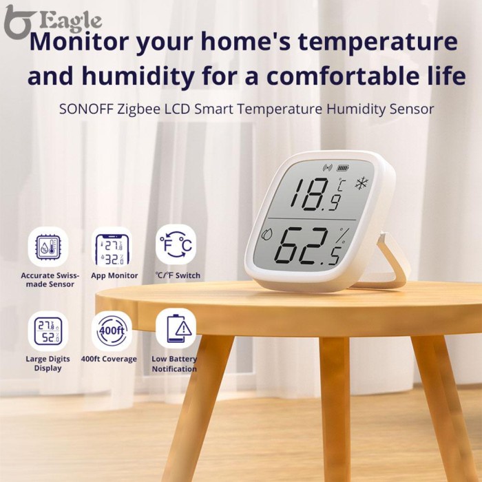 For Sonoff Snzb-02D Lcd Smart Temperature And Humidity