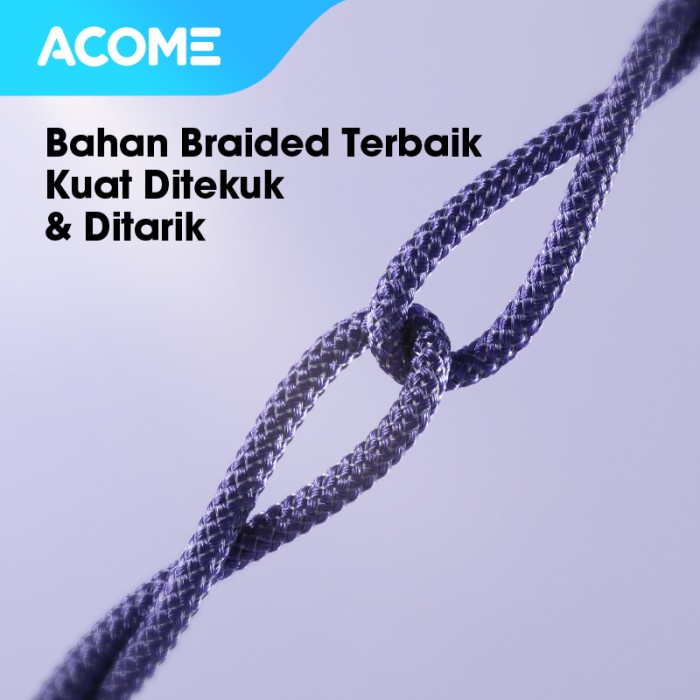 Acome Gaming Cable Data Type-C Fast Charging Kabel Data Qc3.0 3A