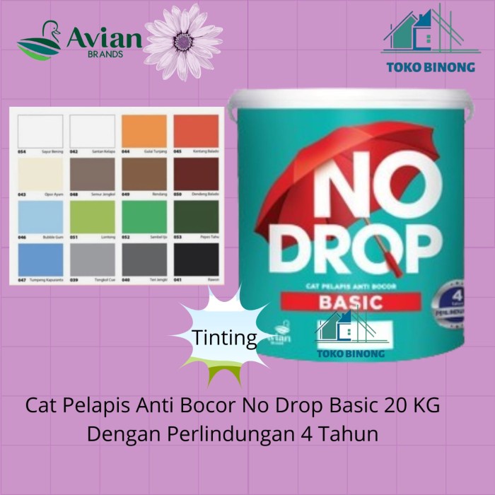 Cat Tembok Exterior No Drop Basic Tinting Pelapis Anti Bocor