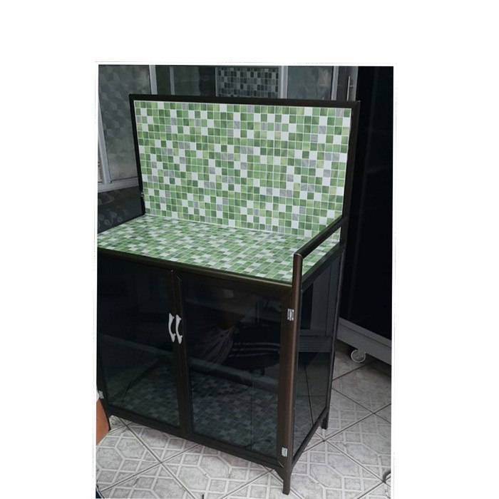 RAK/MEJA KOMPOR alumunium 2 pintu