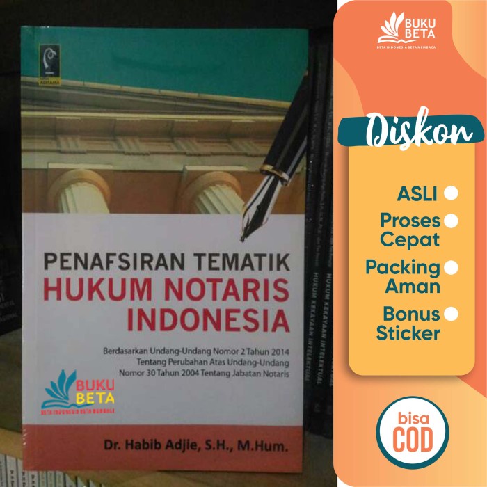 

Penafsiran Tematik Hukum Notaris Indonesia - Habib Adjie