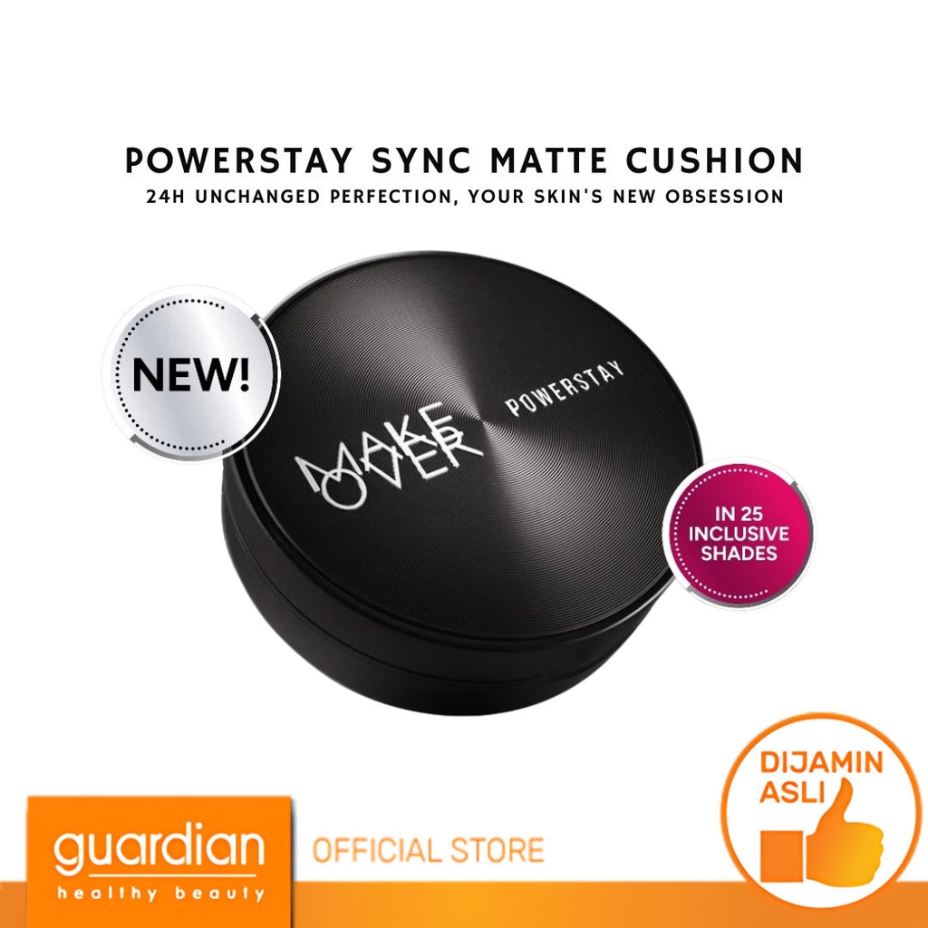 Make Over Powerstay Sync Matte Cushion - Smart AI Matte Cushion High Coverage Zero Oxidation Oil Con