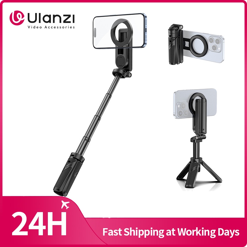OSBO ​Ulanzi JJ03 Magnetic Phone Tripod Wireless Phone Grip Selfie Stick Desktop Tripod for iPhone 1