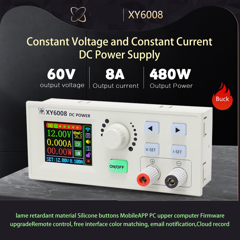 EYE 480W 60V 8A ​Digital DC Buck Power Supply Module 1.8 inch Adjustable DC Regulated Constant Volta