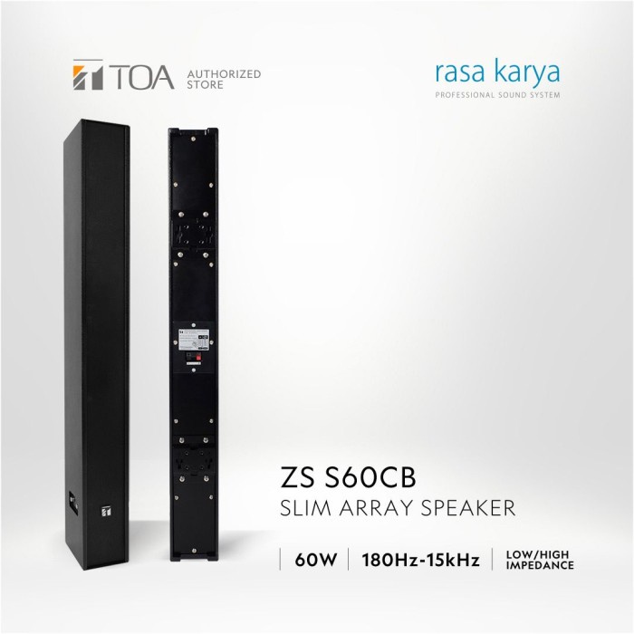 Sale Toa Slim Array Speaker Zs-S60Cb Zss60Cb Zss60Cw S60Cw S 60 Cb Cw 60 W