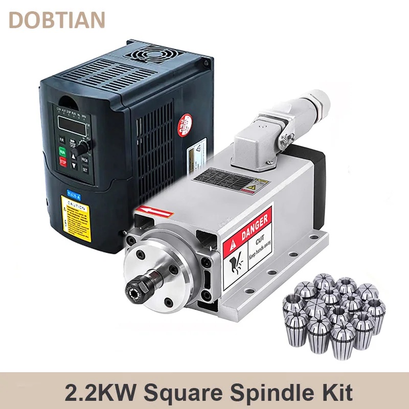 ROD CNC Square Spindle 2.2KW ER20 Spindle Motor 2200W Air Cooled Motor cnc Spindle Motor Machine Too