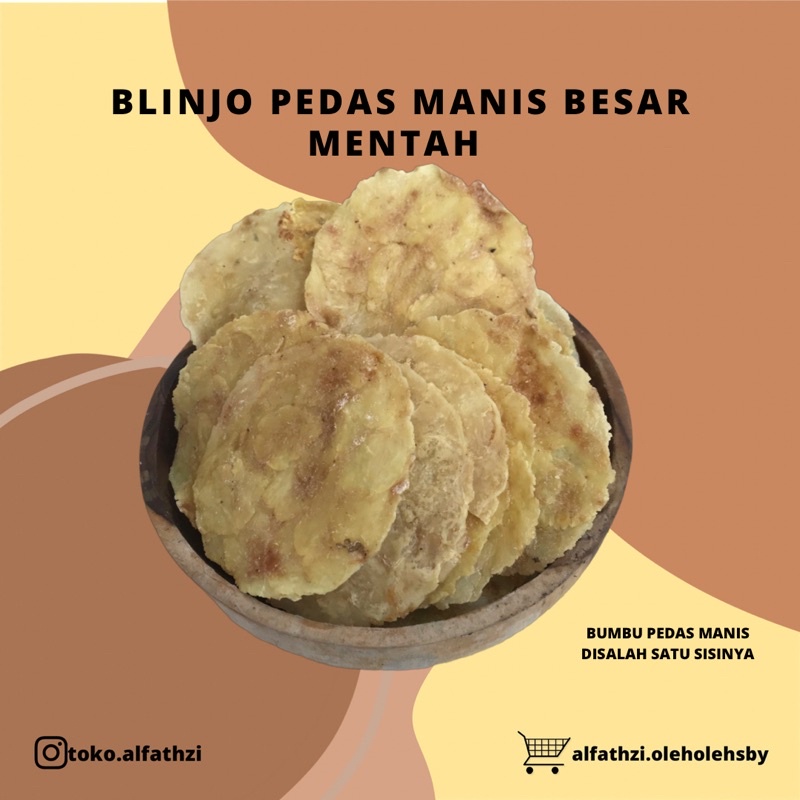 

OLEH-OLEH KHAS SURABAYA BLINJO PEDAS MANIS MENTAH/BESAR/KECIL