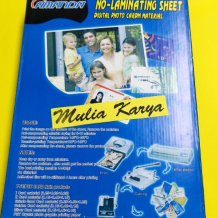 

Amanda Pvc Instan Dus Biru Bahan Id Card Kartu Pengenal