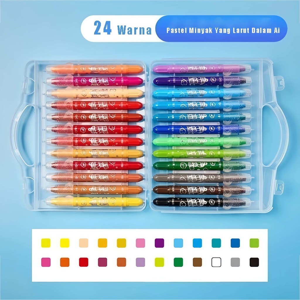 

Grap Crayon Et 48 Warna Mata Edang Ily Crayon Water Oluble Crayon Rayon Licin Grap